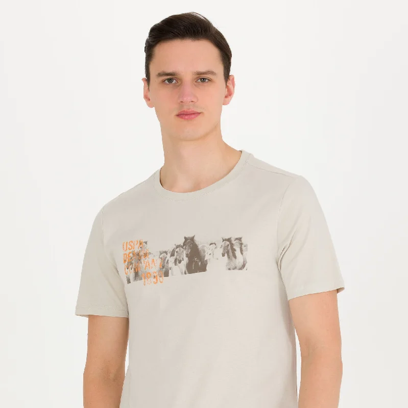 Men's vintage - inspired retro polo shirts with unique patternsT-SHIRT BEIGE MEDI - 1573148VR049 Men's vintage - inspired retro polo shirts with unique patternsT-SHIRT BEIGE MEDI - 1573148VR049