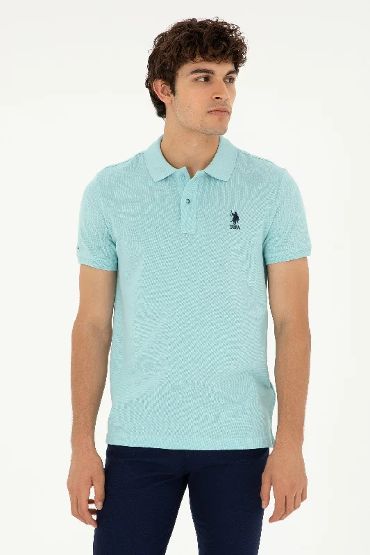 Men's ribbed cuffs and hem polo shirts for a textured lookT SHIRT Homme TP04 GREEN 1794860VR083 Men's ribbed cuffs and hem polo shirts for a textured lookT SHIRT Homme TP04 GREEN 1794860VR083