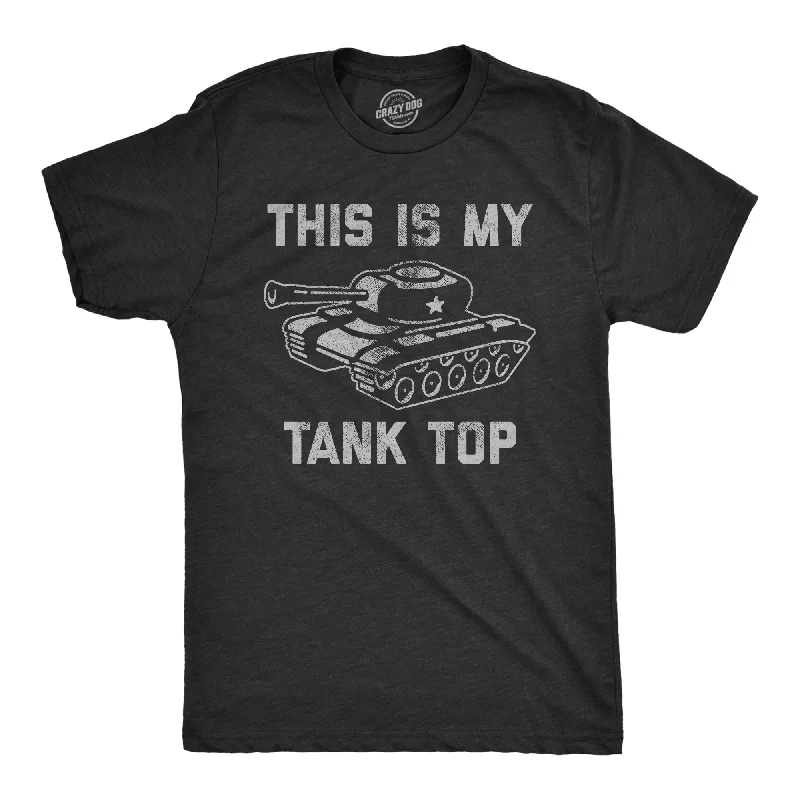 Men's polo t - shirts with a contrast collar for a preppy lookThis Is My Tank Top Men's T Shirt Men's polo t - shirts with a contrast collar for a preppy lookThis Is My Tank Top Men's T Shirt