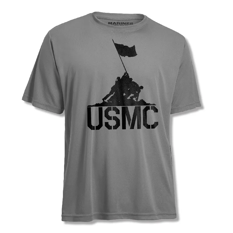 Men's polo t - shirts with a contrast collar for a preppy lookMen's Flag Raising T-Shirt Men's polo t - shirts with a contrast collar for a preppy lookMen's Flag Raising T-Shirt