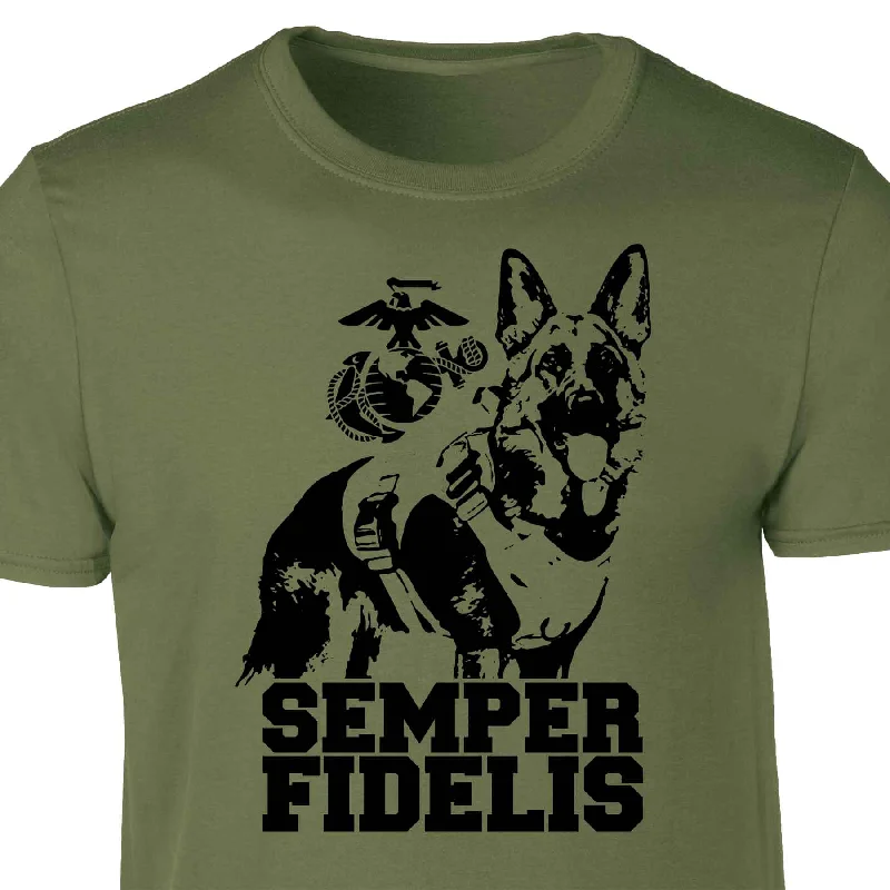 Men's polo t - shirts with a contrast collar for a preppy lookMarine Corps K-9 T-shirt with German Shepherd Graphic Design Men's polo t - shirts with a contrast collar for a preppy lookMarine Corps K-9 T-shirt with German Shepherd Graphic Design