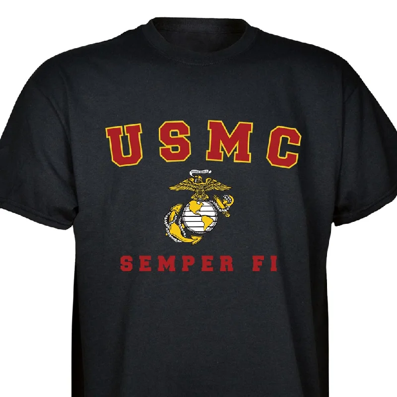 Men's tie - dye t - shirts with a bohemian styleUSMC Semper Fi T-shirt