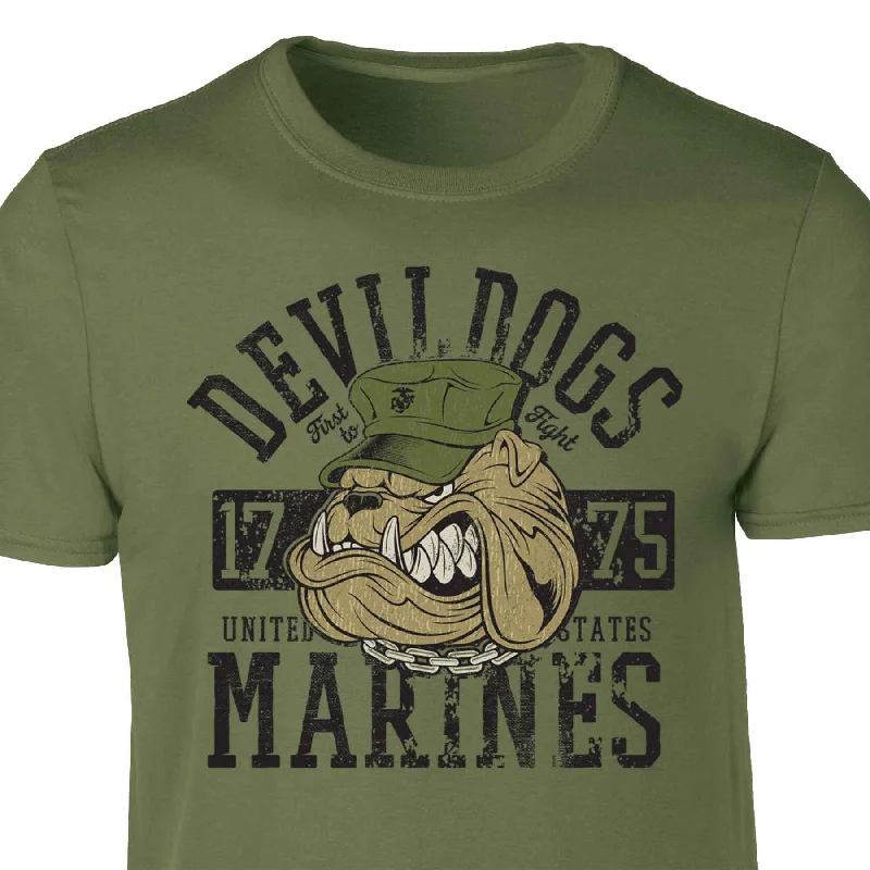 Men's tie - dye t - shirts with a bohemian styleDevil Dogs 1775 T-shirt
