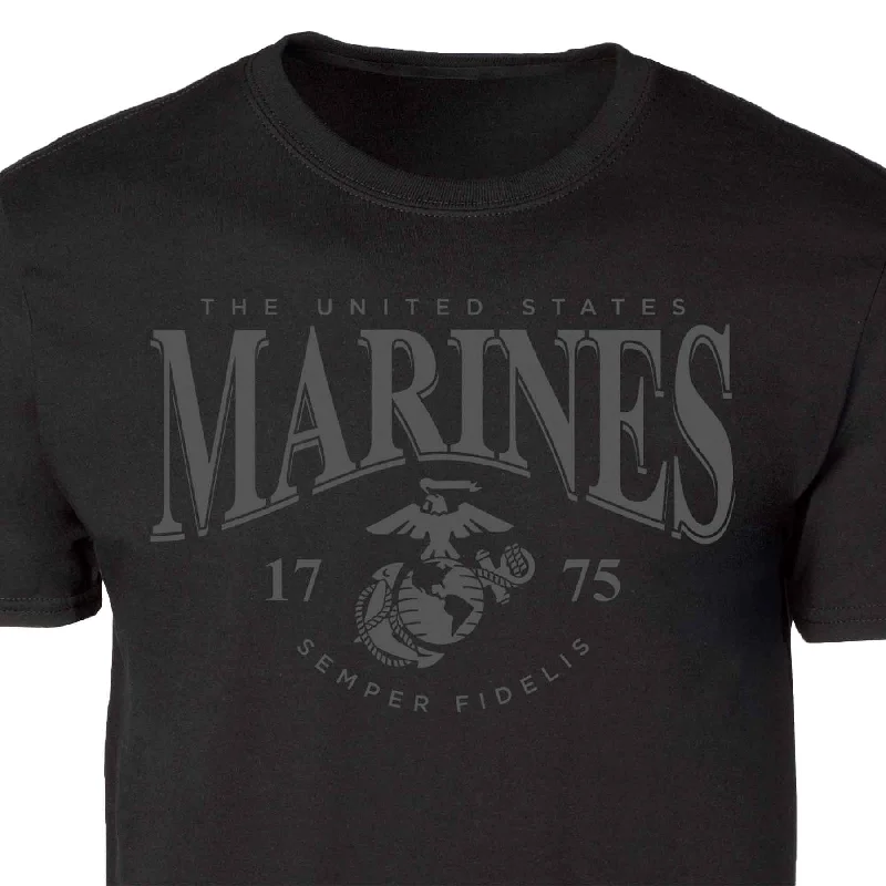 Men's smart - casual checkered t - shirts for semi - formal occasionsUSMC Marines T-shirt Men's smart - casual checkered t - shirts for semi - formal occasionsUSMC Marines T-shirt