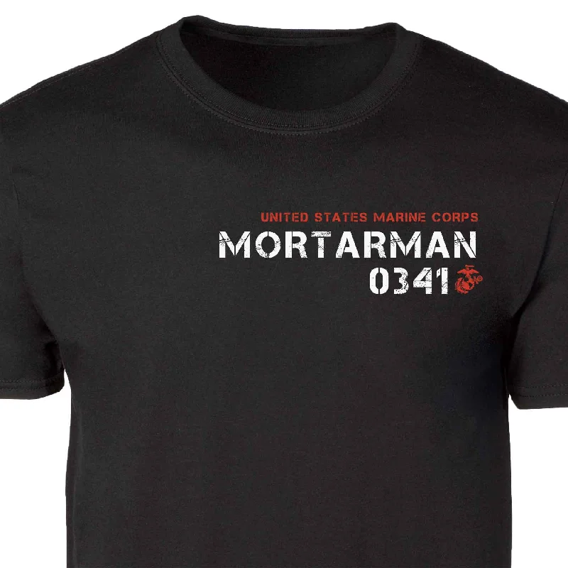 Men's distressed denim - look t - shirts with a rugged appealChoose Your Marine MOS Left Chest T-shirt Men's distressed denim - look t - shirts with a rugged appealChoose Your Marine MOS Left Chest T-shirt