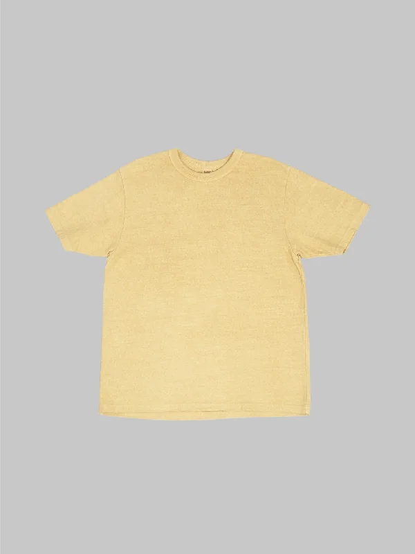 Men's high - collar polo shirts with a modern twistUES No.8 Slub Nep Short Sleeve T-Shirt Light Yellow Men's high - collar polo shirts with a modern twistUES No.8 Slub Nep Short Sleeve T-Shirt Light Yellow