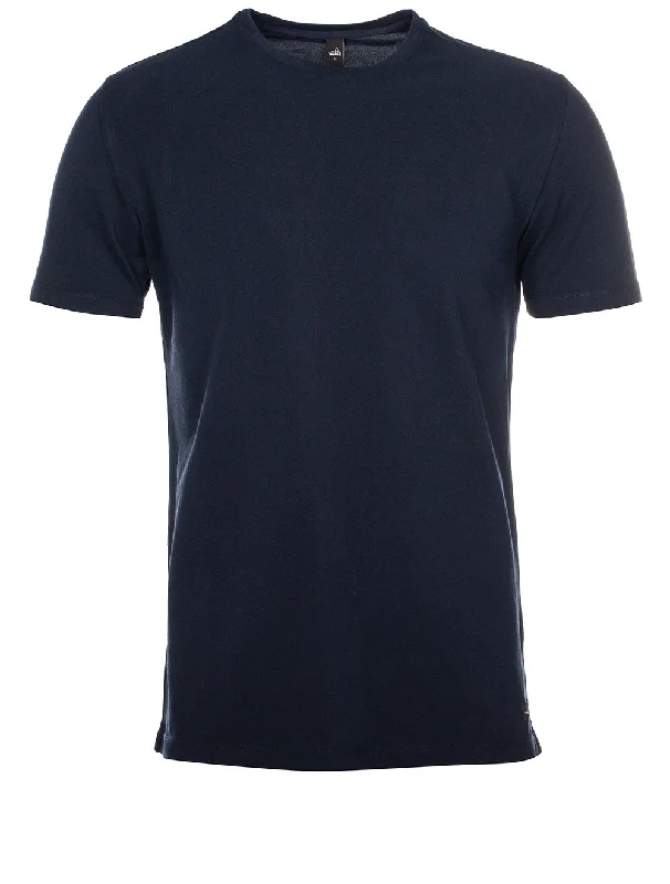 Men's distressed denim - look t - shirts with a rugged appealDean Piqu�� T-Shirt Navy Blue Men's distressed denim - look t - shirts with a rugged appealDean Piqu�� T-Shirt Navy Blue