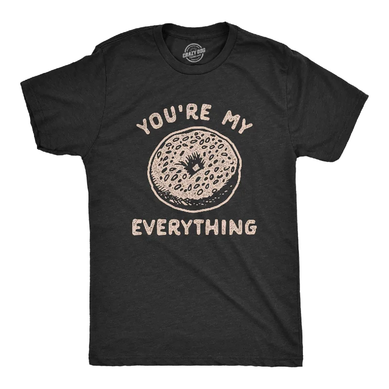 Men's short - sleeve linen t - shirts for summer beach outingsYou're My Everything Bagel Men's T Shirt Men's short - sleeve linen t - shirts for summer beach outingsYou're My Everything Bagel Men's T Shirt