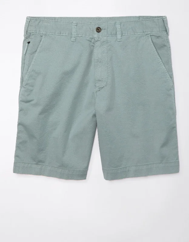Men's elastic waistband lounge shorts for lazy weekends at home AE Flex 9" Weekend Khaki Short Men's elastic waistband lounge shorts for lazy weekends at home AE Flex 9" Weekend Khaki Short