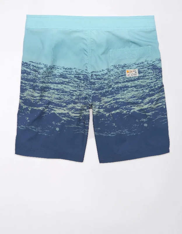 Men's zip - pocket canvas shorts for added functionality during travel AE Ombre Flex 8" Classic Board Short Men's zip - pocket canvas shorts for added functionality during travel AE Ombre Flex 8" Classic Board Short