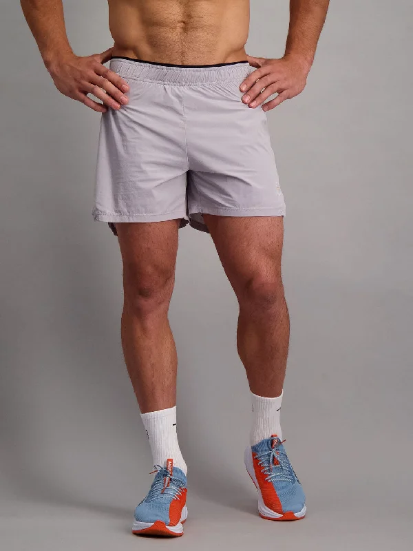 Men's flat - front chino shorts for semi - formal summer events Athens 5" Pro Short - Grey Men's flat - front chino shorts for semi - formal summer events Athens 5" Pro Short - Grey