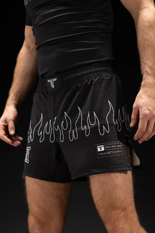 Men's pastel - colored cotton shorts for a spring - friendly outfit Blackout Fire FC Fight Shorts (5"&7“ Inseam) Men's pastel - colored cotton shorts for a spring - friendly outfit Blackout Fire FC Fight Shorts (5"&7“ Inseam)