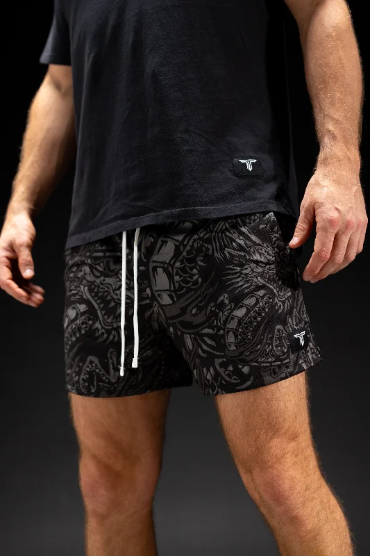 Men's zip - pocket canvas shorts for added functionality during travel Blackout Iron Dragon Mesh Training Short (5" Inseam) Men's zip - pocket canvas shorts for added functionality during travel Blackout Iron Dragon Mesh Training Short (5" Inseam)