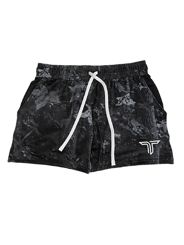 Men's checkered pattern wool shorts for a stylish winter layering option Blackout Hunter Camo Women’s Gym Short (3” Inseam) Men's checkered pattern wool shorts for a stylish winter layering option Blackout Hunter Camo Women’s Gym Short (3” Inseam)
