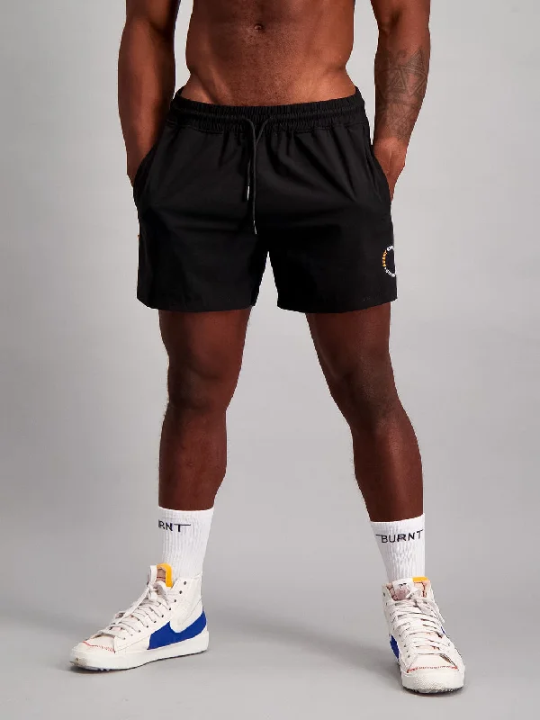 Men's elastic waistband lounge shorts for lazy weekends at home Bondi 5" Short - Black Men's elastic waistband lounge shorts for lazy weekends at home Bondi 5" Short - Black