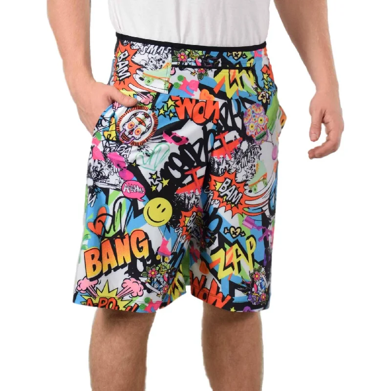 Men's floral print silk blend shorts for a unique night - out look Comic Relief Slim Men's Shorts - Long Length Men's floral print silk blend shorts for a unique night - out look Comic Relief Slim Men's Shorts - Long Length