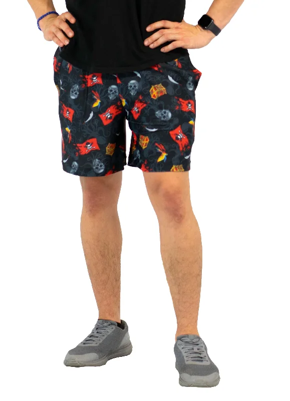 Men's side - stripe track shorts for a sporty running look   Gaspar Board Shorts 7"