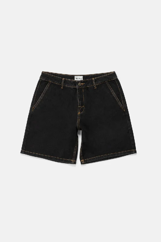 Men's moisture - wicking performance shorts for sweaty outdoor activities Denim Essential Short Worn Black Men's moisture - wicking performance shorts for sweaty outdoor activities Denim Essential Short Worn Black