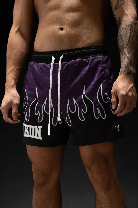 Men's button - fly denim work shorts for durability on the job Fire FC Mesh Training Short (5" Inseam) - Berry Men's button - fly denim work shorts for durability on the job Fire FC Mesh Training Short (5" Inseam) - Berry