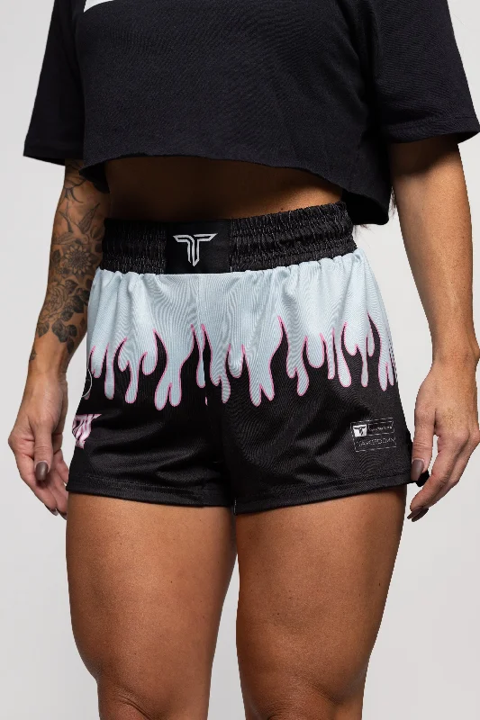 Men's ripped denim shorts for a trendy streetwear aesthetic Fire FC Women's Fight Shorts (3" Inseam) - Mint Men's ripped denim shorts for a trendy streetwear aesthetic Fire FC Women's Fight Shorts (3" Inseam) - Mint