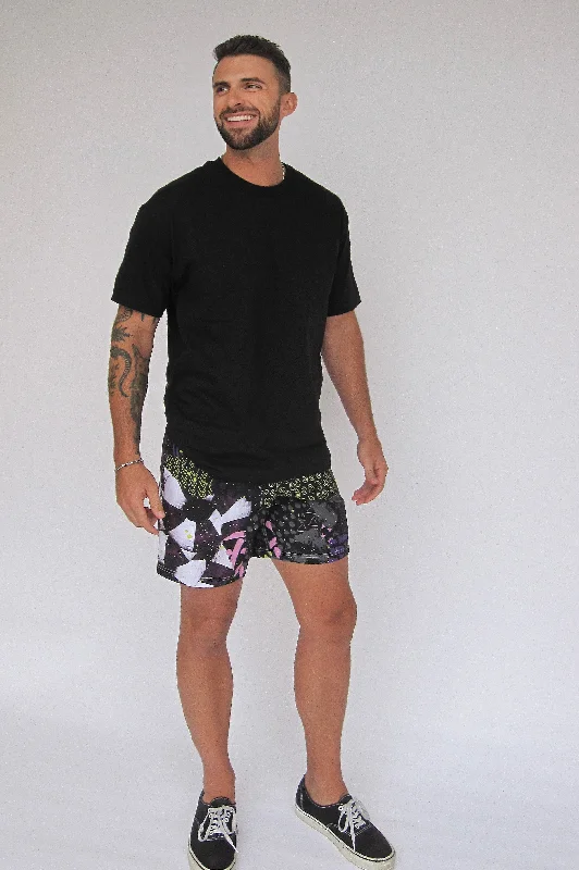 Men's wide - leg linen blend shorts for a relaxed beachside vibe Frank & Beans 5" Men's Shorts Men's wide - leg linen blend shorts for a relaxed beachside vibe Frank & Beans 5" Men's Shorts