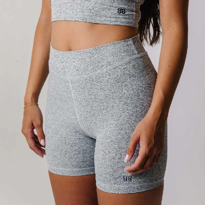 Men's high - waisted swim shorts with UPF protection for beach vacations Intention Bikers 5.5", Heather Grey Men's high - waisted swim shorts with UPF protection for beach vacations Intention Bikers 5.5", Heather Grey