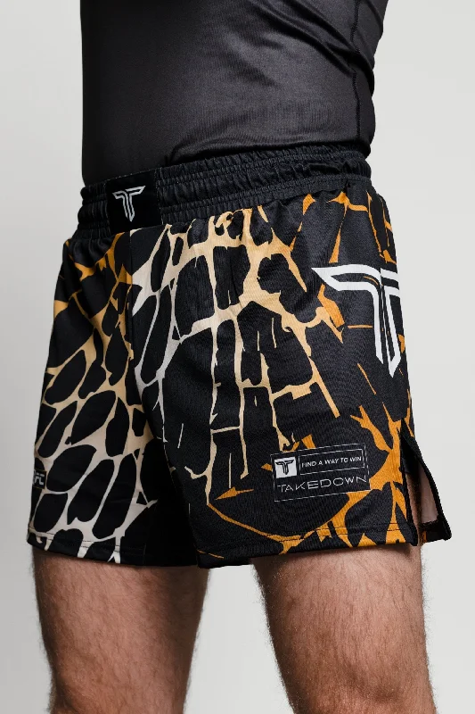 Men's distressed cotton shorts for a bohemian - inspired style KILL CLIFF® FC. Fight Shorts - Magma Edition Men's distressed cotton shorts for a bohemian - inspired style KILL CLIFF® FC. Fight Shorts - Magma Edition