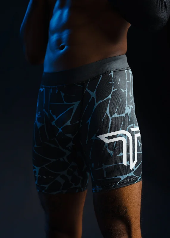 Men's wide - leg linen blend shorts for a relaxed beachside vibe Magma Compression Shorts - Blue Steel Men's wide - leg linen blend shorts for a relaxed beachside vibe Magma Compression Shorts - Blue Steel