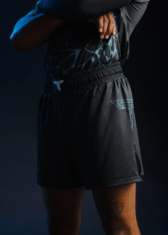 Men's pleated front twill shorts for a classic and sophisticated appearance Magma Icon Fight Shorts (5"&7“ Inseam) - Blue Steel Men's pleated front twill shorts for a classic and sophisticated appearance Magma Icon Fight Shorts (5"&7“ Inseam) - Blue Steel