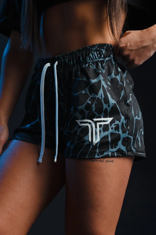 Men's drawstring casual linen shorts for a laid - back summer look Magma Women's Gym Short (3" Inseam) - Blue Steel Men's drawstring casual linen shorts for a laid - back summer look Magma Women's Gym Short (3" Inseam) - Blue Steel