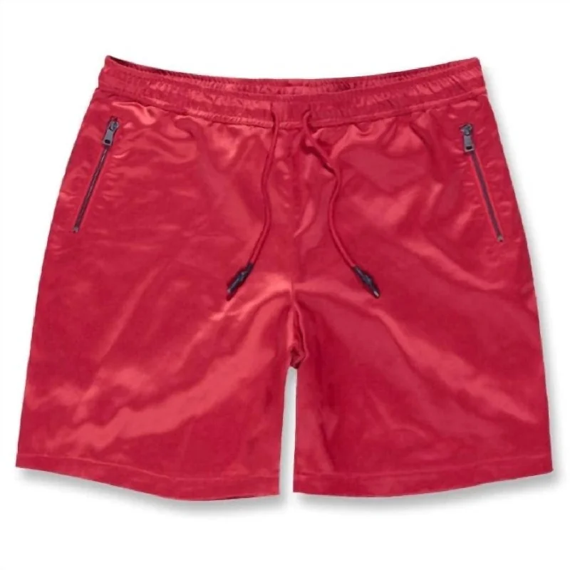 Men's high - waisted swim shorts with UPF protection for beach vacations Men's Athletic Lux Short In Red Men's high - waisted swim shorts with UPF protection for beach vacations Men's Athletic Lux Short In Red