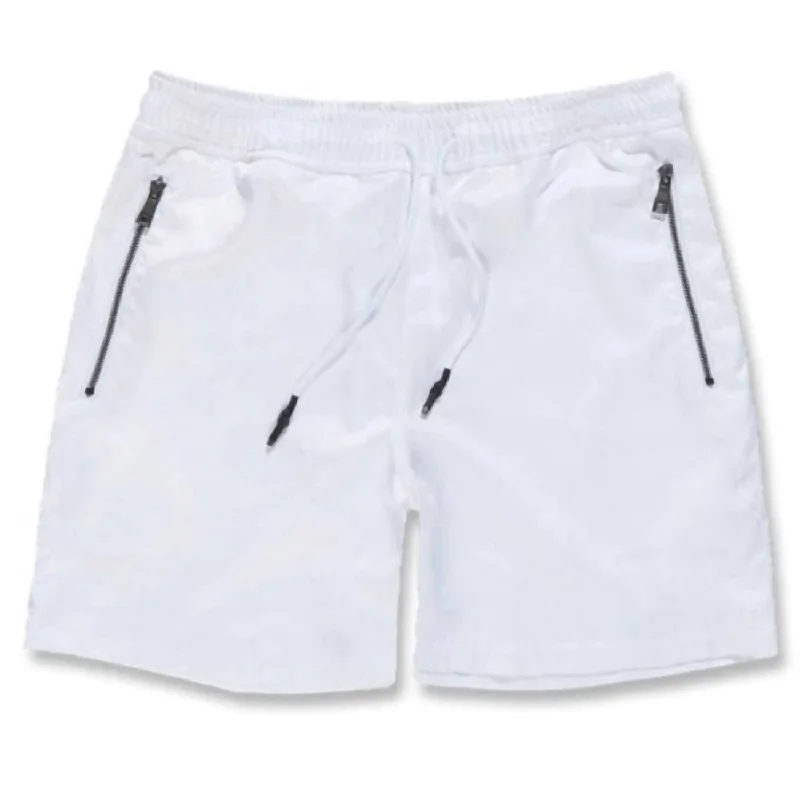 Men's plaid pattern wool blend shorts for a preppy fall style Men's Athletic Lux Short In White Men's plaid pattern wool blend shorts for a preppy fall style Men's Athletic Lux Short In White