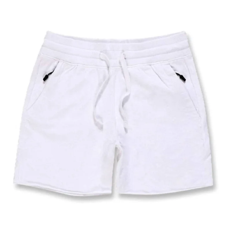Men's pastel - colored cotton shorts for a spring - friendly outfit Men's Athletic Summer Breeze Knit Short In White Men's pastel - colored cotton shorts for a spring - friendly outfit Men's Athletic Summer Breeze Knit Short In White