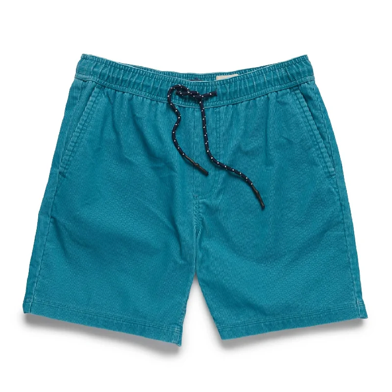 Men's side - stripe track shorts for a sporty running look Men"s Noah Corduroy Short In Teal Men's side - stripe track shorts for a sporty running look Men"s Noah Corduroy Short In Teal