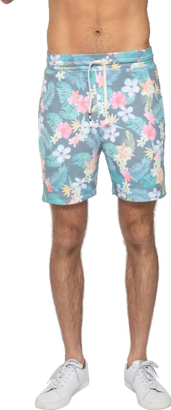 Men's camo print cargo shorts for outdoor adventures Mens Rio Floral Short In Blue Multi Men's camo print cargo shorts for outdoor adventures Mens Rio Floral Short In Blue Multi