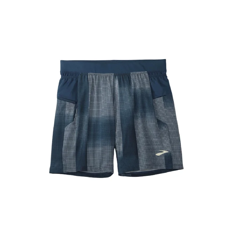 Men's pastel - colored cotton shorts for a spring - friendly outfit Men's Sherpa 7" 2-In-1 Short In Indigo Rush Altitude Print Men's pastel - colored cotton shorts for a spring - friendly outfit Men's Sherpa 7" 2-In-1 Short In Indigo Rush Altitude Print