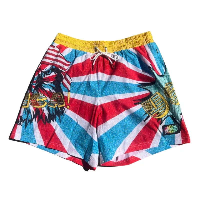 Men's button - fly denim work shorts for durability on the job 'Mmerica 5" Men's Shorts Men's button - fly denim work shorts for durability on the job 'Mmerica 5" Men's Shorts