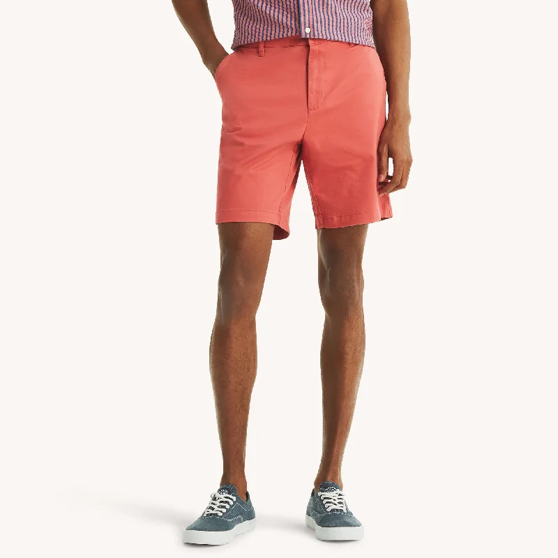 Men's ripped denim shorts for a trendy streetwear aesthetic   Nautica Mens 8.5" Stretch Short