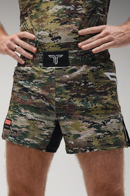 Men's high - waisted swim shorts with UPF protection for beach vacations   Ranger Camo Fight Shorts (5"&7“ Inseam)