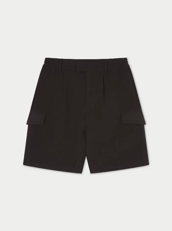Men's breathable cotton athletic shorts for intense workouts SMART CARGO SHORT - BLACK Men's breathable cotton athletic shorts for intense workouts SMART CARGO SHORT - BLACK