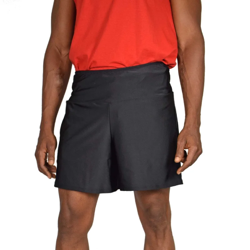 Men's elastic waistband lounge shorts for lazy weekends at home Black Silk Men's Athletic Shorts Men's elastic waistband lounge shorts for lazy weekends at home Black Silk Men's Athletic Shorts