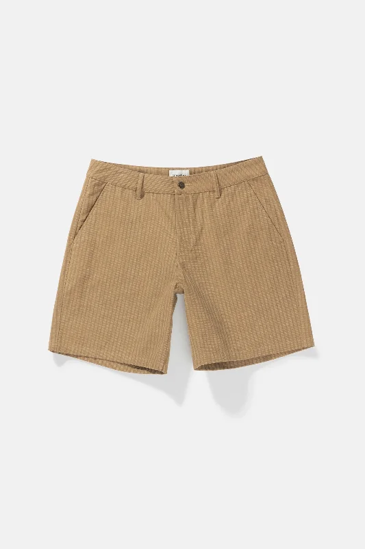 Men's side - stripe track shorts for a sporty running look Stripe Essential Short Tobacco Men's side - stripe track shorts for a sporty running look Stripe Essential Short Tobacco