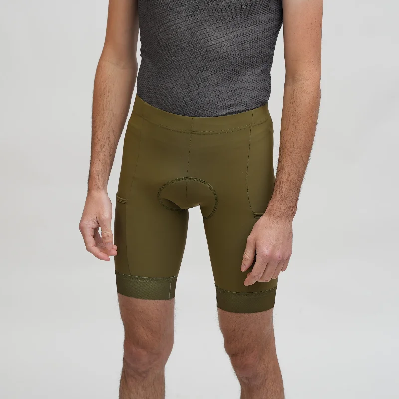Men's elastic waistband lounge shorts for lazy weekends at home Ultimate Adventure Shorts - Olive Men's elastic waistband lounge shorts for lazy weekends at home Ultimate Adventure Shorts - Olive