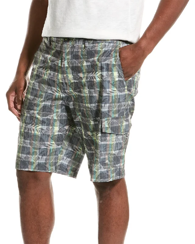 Men's wide - leg linen blend shorts for a relaxed beachside vibe Tommy Bahama Cayman Isles Plaid Oasis Short Men's wide - leg linen blend shorts for a relaxed beachside vibe Tommy Bahama Cayman Isles Plaid Oasis Short