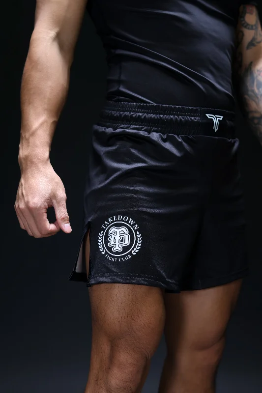 Men's breathable cotton athletic shorts for intense workouts Train Fight Repeat Fight Shorts (5"&7“ Inseam) - Black Men's breathable cotton athletic shorts for intense workouts Train Fight Repeat Fight Shorts (5"&7“ Inseam) - Black