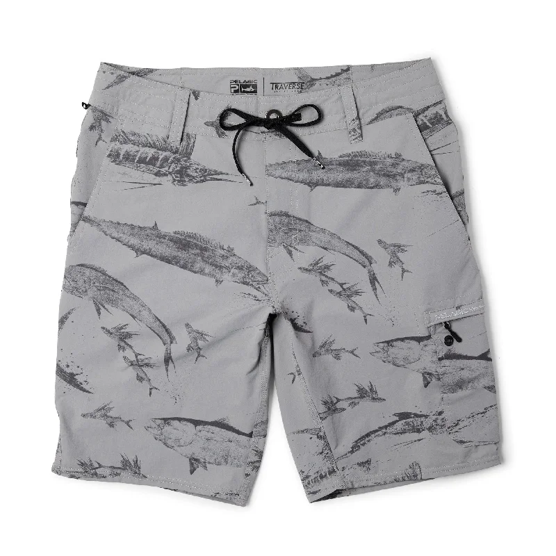 Men's breathable cotton athletic shorts for intense workouts Traverse Gyotaku