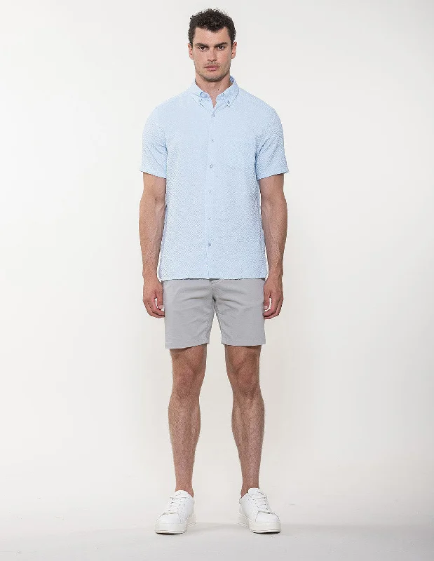Men's button - fly denim work shorts for durability on the job   Vintage Stone Shorts
