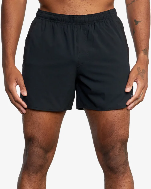Men's drawstring casual linen shorts for a laid - back summer look Yogger 15" Shorts - Black Men's drawstring casual linen shorts for a laid - back summer look Yogger 15" Shorts - Black